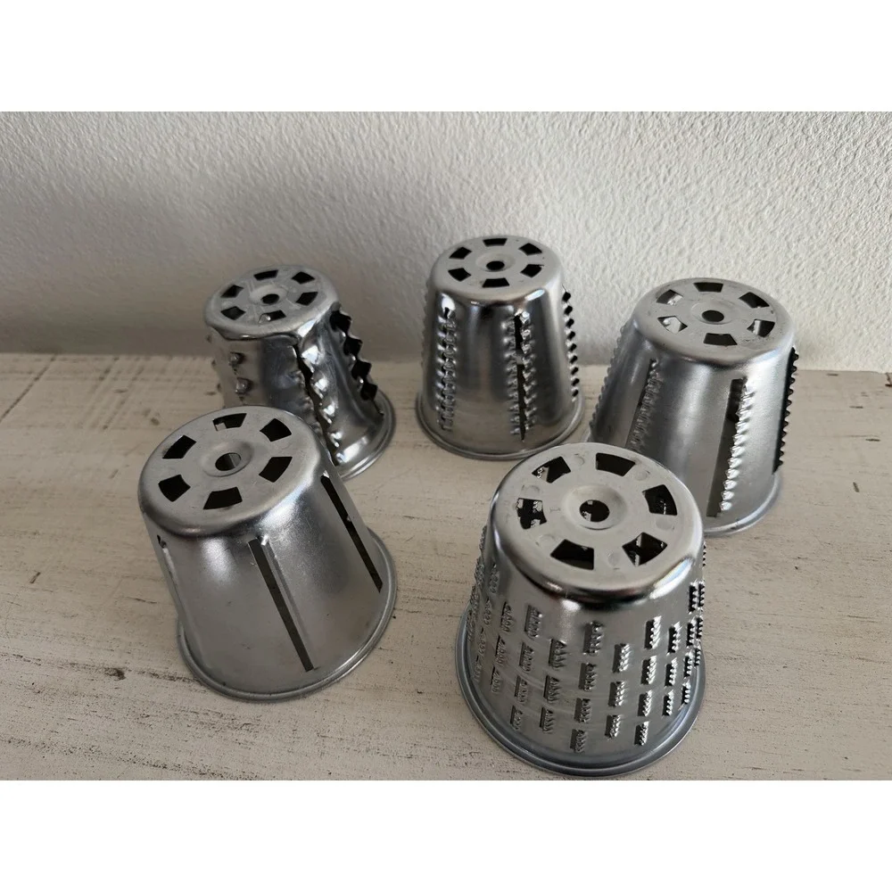 Lot of 5  Saladmaster Cones Food Processor Cutter Slicer Shredder Grater Chopper